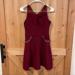 𝅺rmla maroon sleeveless party dress